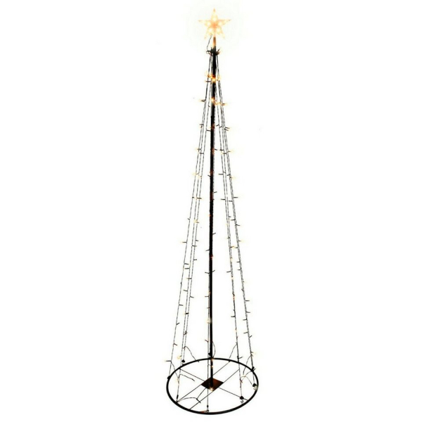 Mojawo Lichtervorhang »LED Metall Weihnachtsbaum mit Stern warmweiß 70 LEDs 120cm mit 8 Funktionen«