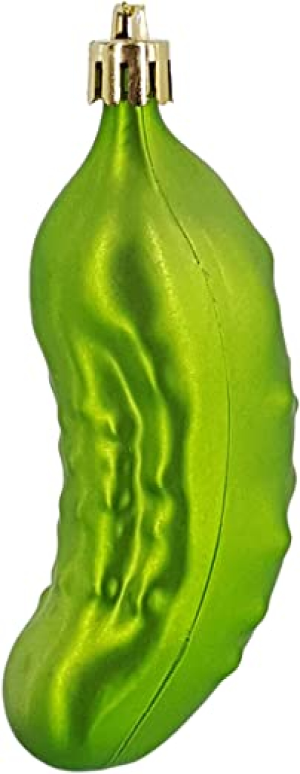 My-goodbuy24 Weihnachtsbaumanhänger Weihnachtsgurke Saure Gurke – bruchsicher – Baumschmuck Weihnachten grün – hoch 11,5 cm – Festliche…