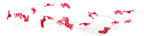 Myflair Möbel & Accessoires LED-Lichterkette, mit 20 LEDs, mit kleinen Weihnachtsstiefeln, Länge ca. 235 cm