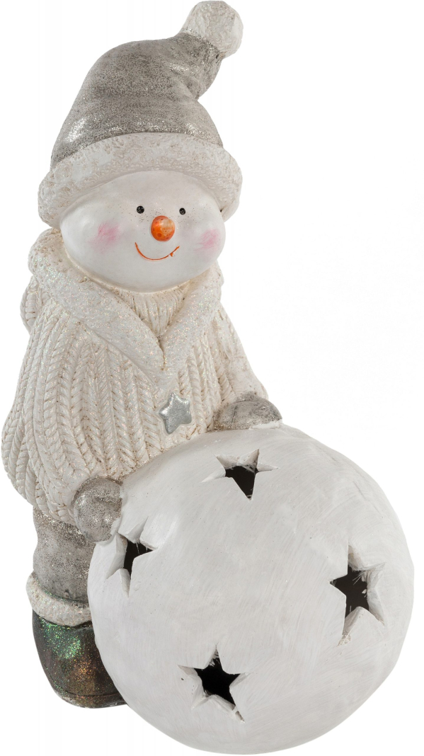 Myflair Möbel & Accessoires Schneemann, (1 St.), mit LED Beleuchtung, Höhe ca. 37 cm