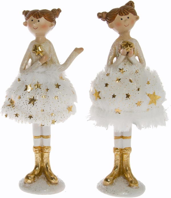 Myflair Möbel & Accessoires Weihnachtsfigur »Ballerinen mit Röckchen im Feder-Look«, (Set, 2 St.)