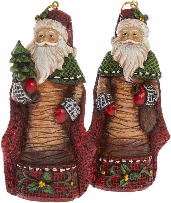 Myflair Möbel & Accessoires Weihnachtsmann, (Set, 2 St.), Baumschmuck zum Aufhängen, Höhe ca. 10 cm