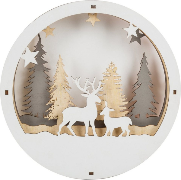 Myflair Möbel & Accessoires Weihnachtsszene, Winterszenerie, mit LED Beleuchtung, Höhe ca. 29 cm