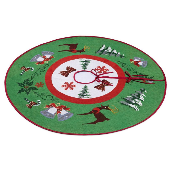 Navaris Christbaumschmuck, Weihnachtsbaumdecke Baumrock rund – Unterlage Tannenbaum Ständer Abdeckung – Christbaumdecke Tannenbaumdecke…