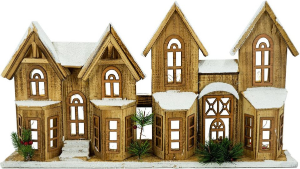 NOOR LIVING Weihnachtshaus, mit 20 LEDs, Höhe 51 cm