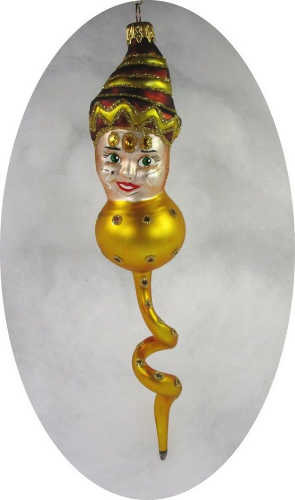 Nostalgie Christbaumschmuck Thüringen Christbaumschmuck »Fröhlicher goldener Harlekin« (1-tlg)