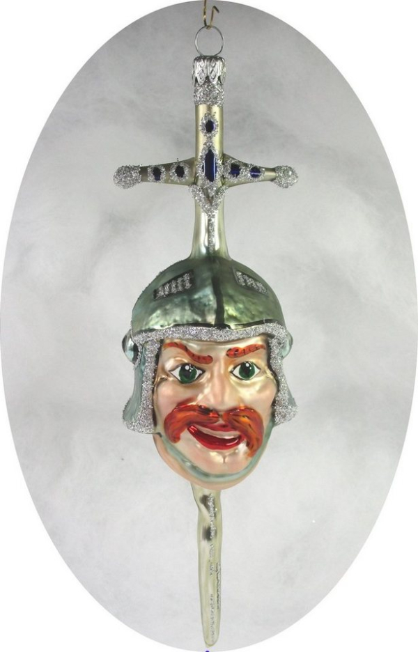 Nostalgie Christbaumschmuck Thüringen Christbaumschmuck »“Ritter, Kopf mit Schwert „« (1-tlg)