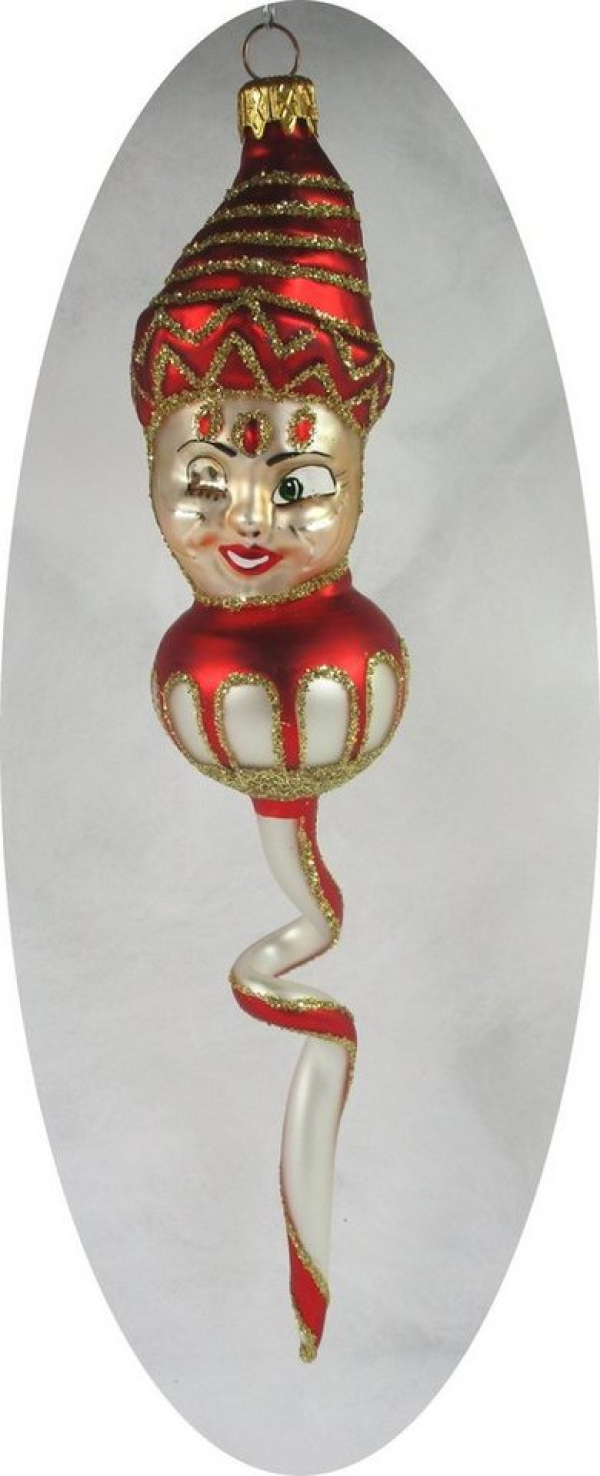 Nostalgie Christbaumschmuck Thüringen Christbaumschmuck »“Verschmitzter roter Harlekin“« (1-tlg)