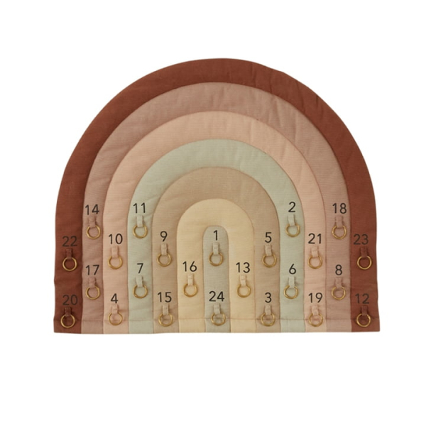 OYOY – Rainbow Adventskalender, 50 x 60 cm, choko