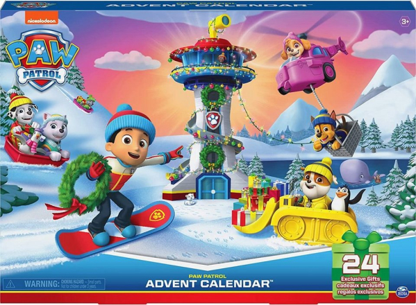 PAW PATROL Adventskalender 6061678 Adventskalender 2023 – Spielzeugkalender Advent Kalender, Jungs & Mädchen, ab 3 Jahren, Toys Spielzeug Weihnachtskalender Kinder
