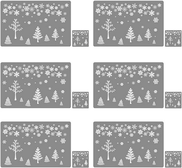 Platzset, »Weihnachten PVC Tischsets Set für die Tischdekoration zu Weihnachten«, SHMSHNG, (12 Stück), um Eine Schöne Weihnachtsatmosphäre Schaffen