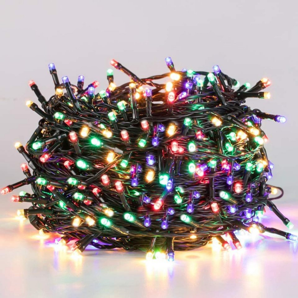 Quntis LED-Lichterkette, Quntis 40m 300 Bunt LED Lichterkette Außen Batterie Timer, IP44 Outdoor Weihnachtsbeleuchtung für Weihnachtsbaum Garten…