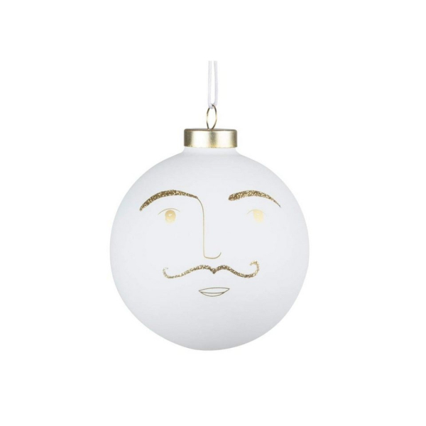 Räder Design Weihnachtsbaumkugel »Große Christbaumkugel«, Aus weiß mattem Glas