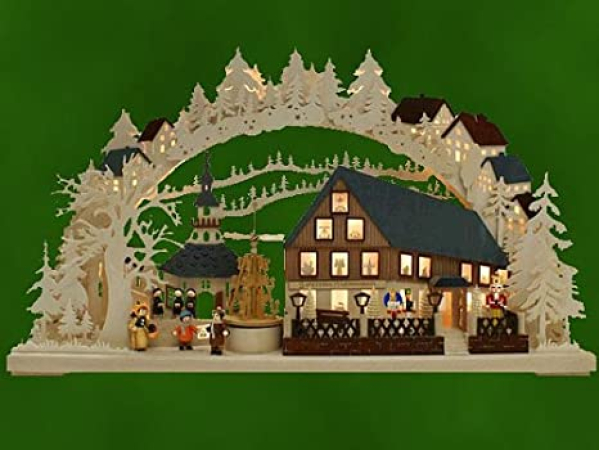 RATAGS Schwibbogen Pyramidenhaus, groß