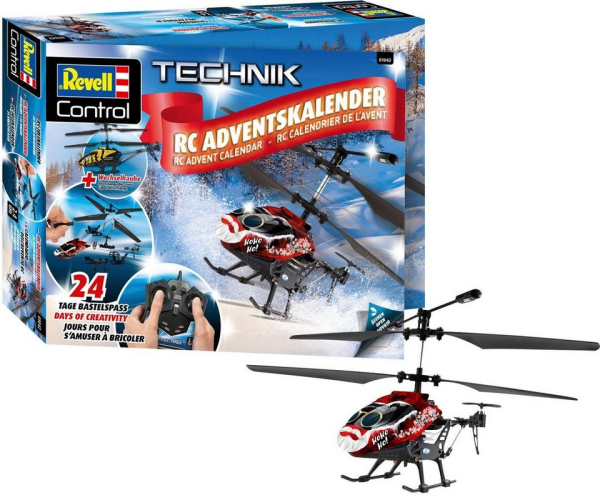 Revell® Adventskalender Spielzeug, Revell Control, RC Helicopter, mit Wechselhaube und LED-Beleuchtung