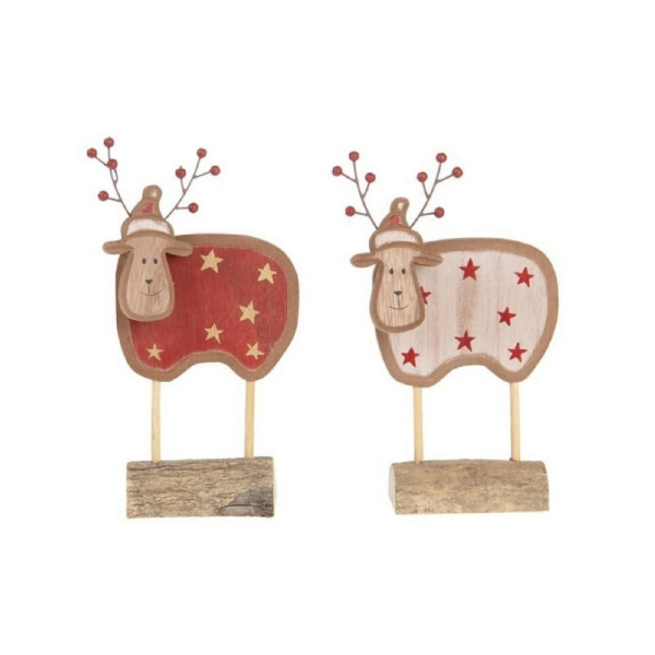 ReWu Dekoobjekt »Dekoaufsteller Hirsch 10x4x18 cm« (2er-SET), aus Holz