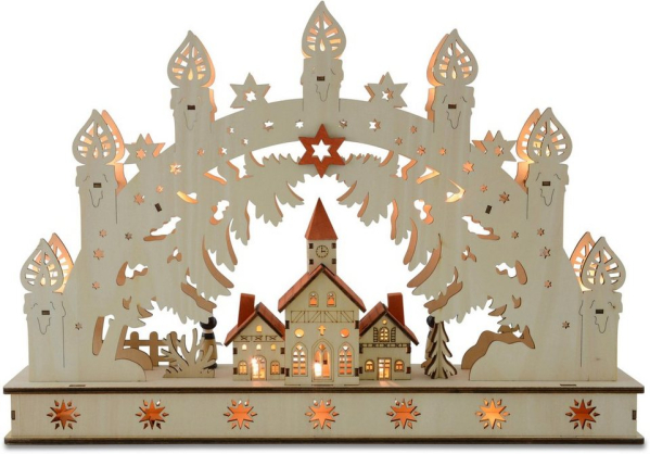 RIFFELMACHER & WEINBERGER Schwibbogen »Sänger vor Häusern«, mit Beleuchtung