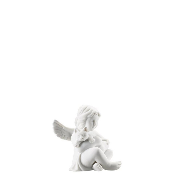 Rosenthal Engelfigur »Engel klein Weiß matt Engel mit Katze 6,5 cm« (1 Stück)