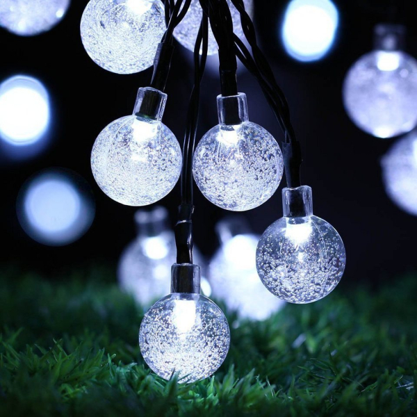 Rosnek LED-Lichterkette »Seifenblasen-Kristallkugel,5/9,5M,Solar,Wasserdichte,für Patio Garten Party Weihnachten«