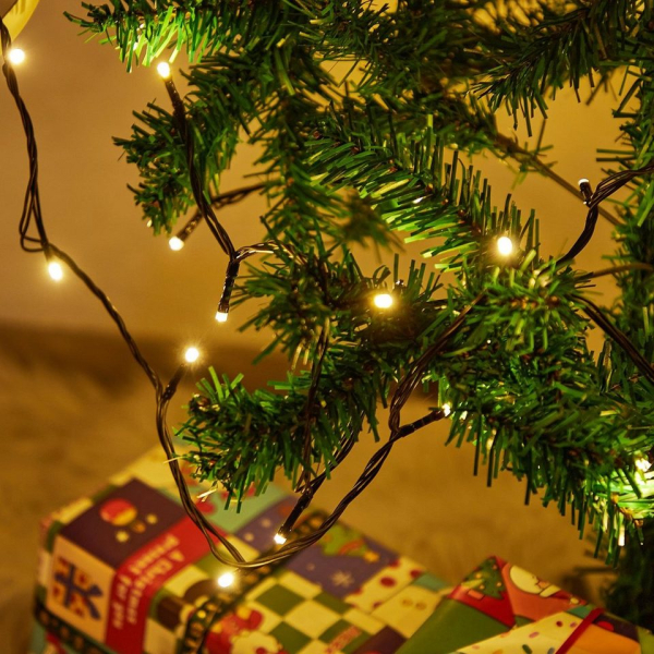 Rosnek LED-Lichterkette »20/50/100M, Schwarzer Draht, 8 Beleuchtungsmodi, Wasserdicht, Timer, Memory Funktion, für Weihnachtsbaum Garten Hochzeit…