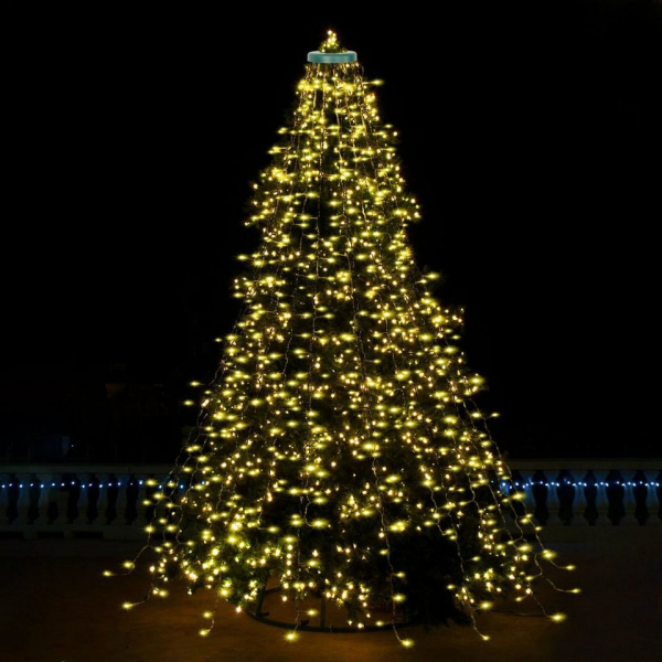 Rosnek LED-Lichtervorhang »Weihnachtsbaum Lichter, Stern-Topper, wasserdicht, 8 Modi, Timer, für Dachgarten Weihnachtsdekoration«