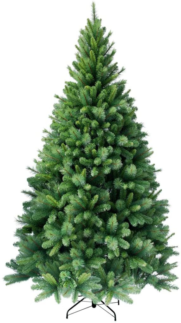 RS Trade HXT 1101 künstlicher Weihnachtsbaum 120 cm (Ø ca. 76 cm) mit 446 Spitzen und Schnellaufbau Klapp-Schirmsystem, schwer entflammbar,…