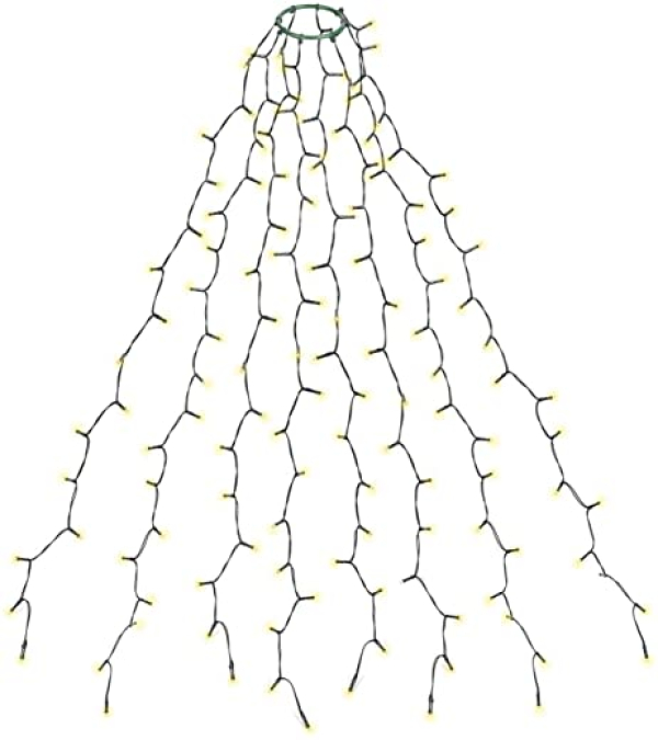 SALCAR Christbaumbeleuchtung mit Ring, Weihnachtsbaum-Überwurf-Lichterkette mit 8 Girlanden 280er LED Lichterkette Wasserdicht für 150cm 180cm…