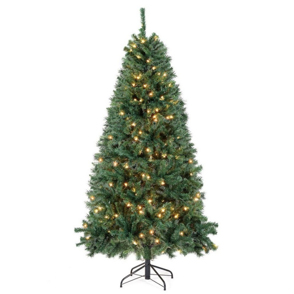 Salcar Künstlicher Weihnachtsbaum »Künstlicher Weihnachtsbaum mit Beleuchtung LED Tannenbaum mit Ständer«, 180cm mit 798 Spitzen und 250 LEDs