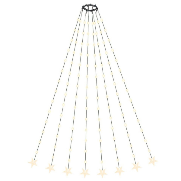 Salcar LED-Lichterkette »1,5m/ 2m 120/ 200 LED Christbaumbeleuchtung Lichterkette mit Ring, Weihnachtsbaum Lichterkette«, USB, mit Fernbedienung, 9…