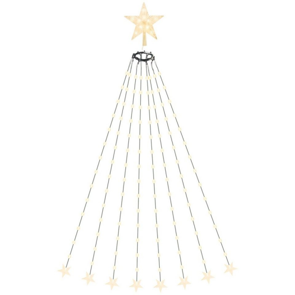 Salcar LED-Lichterkette »1,5m/2m 130/210 LED Christbaumbeleuchtung Lichterkette mit Ring, Weihnachtsbaum Lichterkette mit 1 Weihnachtsbaumspitze…