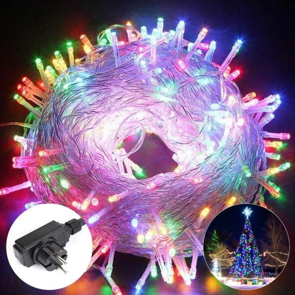 Salcar LED-Lichterkette »10m 100 LED Lichterkette Outdoor, Lichterkette Garten Außen Innen mit 9 Beleuchtungsmodi und Memory-Funktion, Warmweiß/RGB«