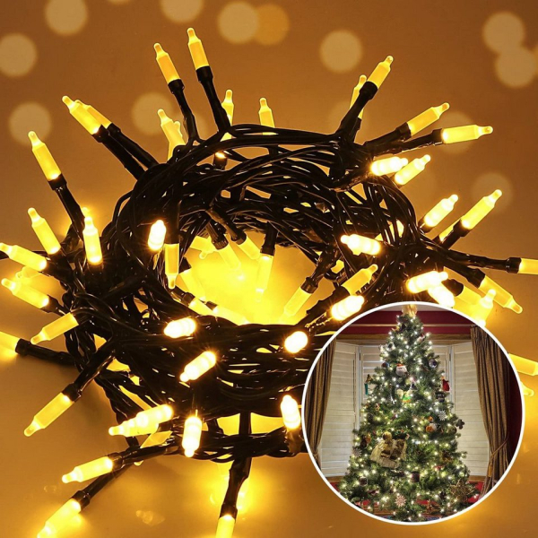 Salcar LED-Lichterkette »10m Lichterkette Weihnachtsbaum, 100 LED Lichterkette Outdoor Wasserdicht, Lichterkette Weihnachten Innen,…