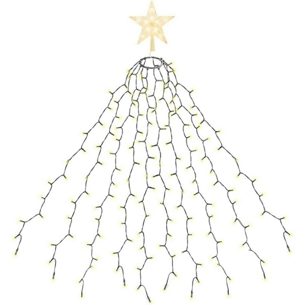 Salcar LED-Lichterkette »3m 360 LED Christbaumbeleuchtung Lichterkette mit Ring, Weihnachtsbaum Lichterkette«, mit 10 Girlanden & 1…