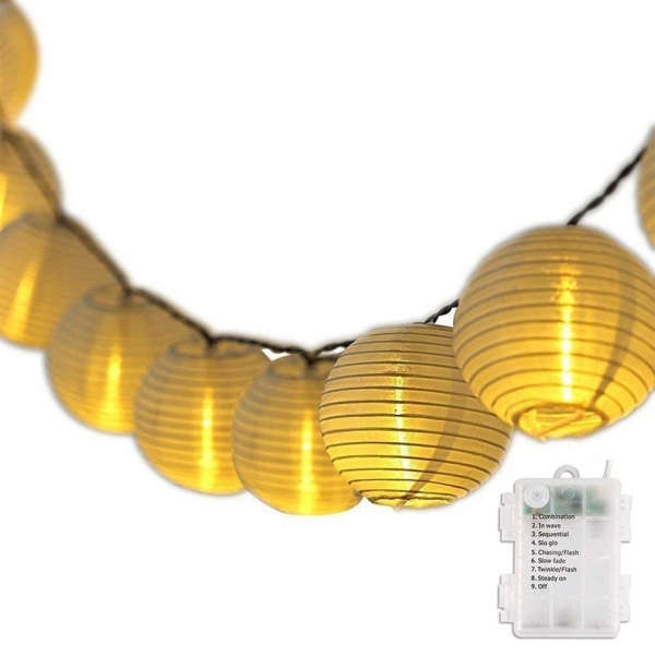 Salcar LED-Lichterkette »Salcar LED Lichterkette Outdoor Wasserdicht 6m 10m, Lichterkette Lampions Außen Innen, Laterne Deko Beleuchtung Garten…