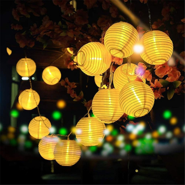 Salcar Lichterkette »20m LED Lampions Lichterkette Außen, Laterne Lichterkette Garten Hängend, LED Lichterkette Outdoor, Dekolicht Wasserdicht…