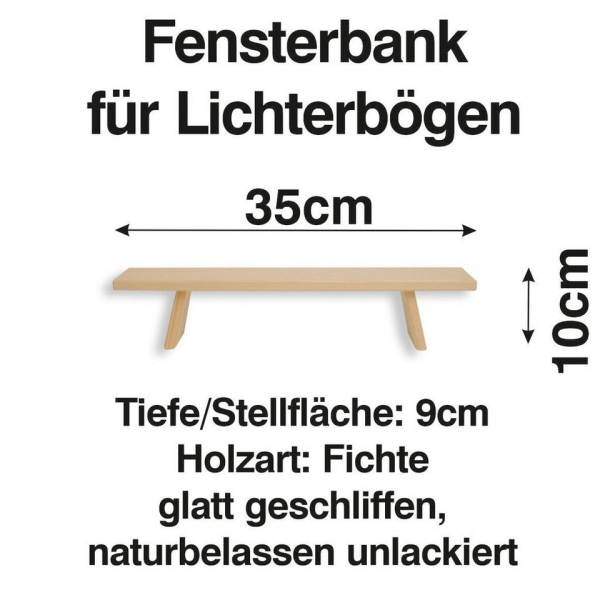 Schenk Holzkunst Schwibbogen-Fensterbank »Schwibbogen Bank 35 cm Erhöhung Lichterbogen Fenst«