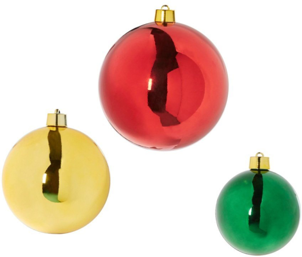 Schneider Weihnachtsbaumkugel »XXL-Kugeln« (3 St), Ø 20 cm, Ø 25 cm, Ø 30 cm