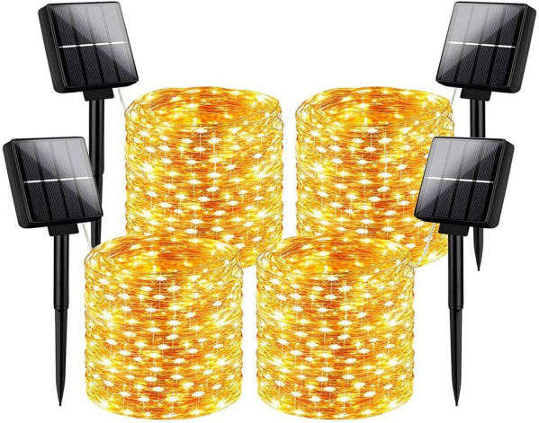 SHMSHNG Lichterkette »Solarbetriebene Lichterkette für den Außenbereich, wasserdicht, je 22 m mit 200 LEDs, solarbetrieben«