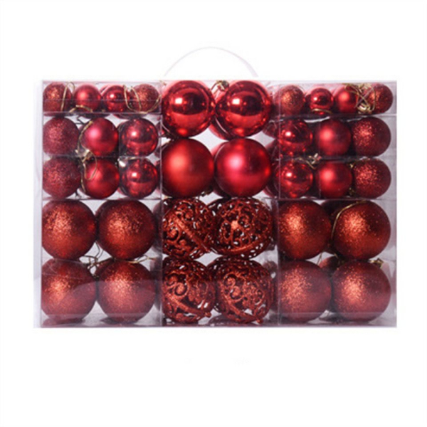 SHMSHNG Weihnachtsbaumkugel »100 teilig Weihnachtskugel Herz Kugel mit Schneeflocke Christbaumspitze Baumschmuck Weihnachten«, Genießen Sie die…