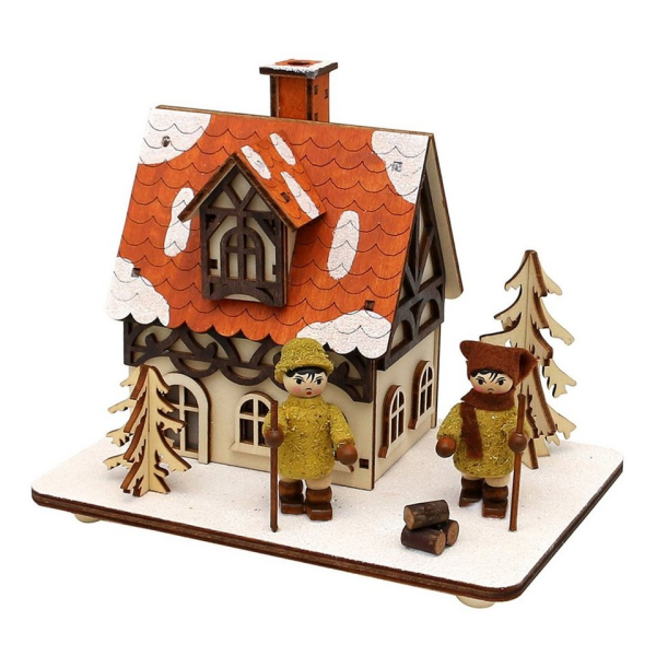 SIGRO Räuchermännchen »Holz Räucherhaus Moosmann und Moosfrau«, (1 St)