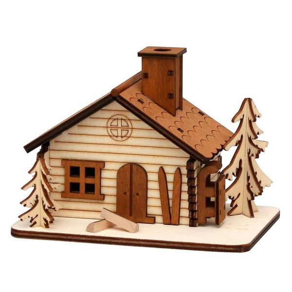 SIGRO Räuchermännchen »Holz Räucherhaus Skihütte«