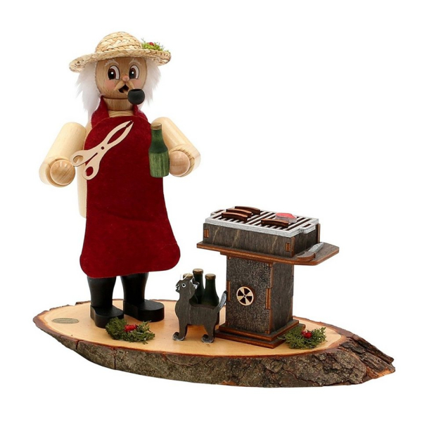 SIGRO Räuchermännchen »Holz Räuchermann Max beim Grillen«