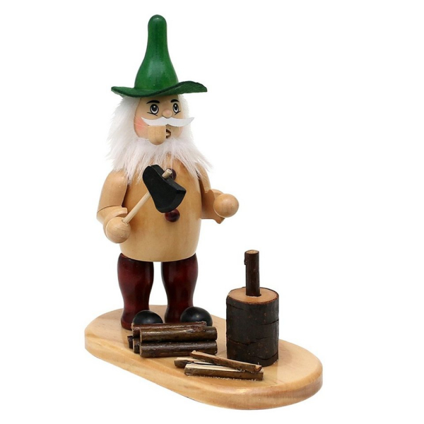 SIGRO Räuchermännchen »Holz Räuchermann Waldwichtel am Hackstock«