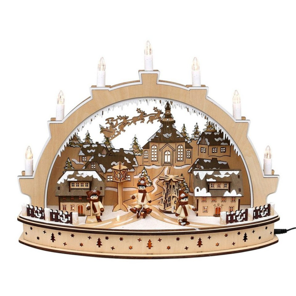 SIGRO Schwibbogen »Holz Schwibbogen, LED, Bewegung«, Schwibbogen
