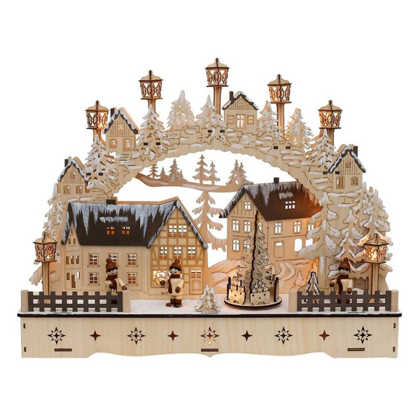 SIGRO Schwibbogen »Holz Schwibbogen, LED, mit Bewegung«