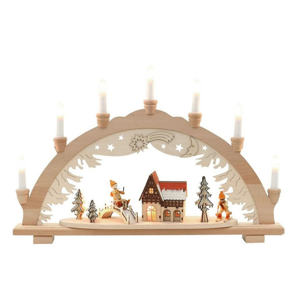 SIGRO Schwibbogen »Holz Schwibbogen Winterfiguren«, Schwibbogen