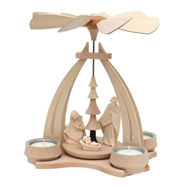SIGRO Weihnachtsfigur »Holz Teelicht-Tischpyramide«