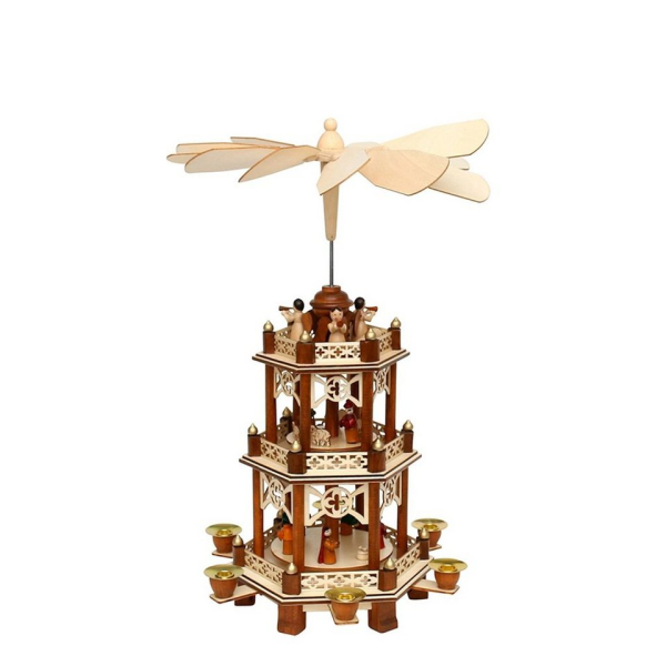 SIGRO Weihnachtspyramide »Holz Pyramide 3 Etagen«