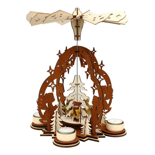 SIGRO Weihnachtspyramide »Holz Teelicht-Pyramide, Sterntaler«