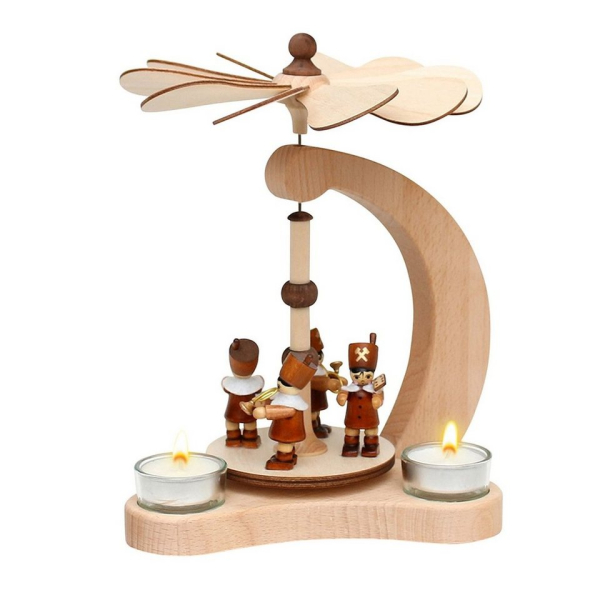 SIGRO Weihnachtspyramide »Holz Teelicht-Tischpyramide Bergleute«